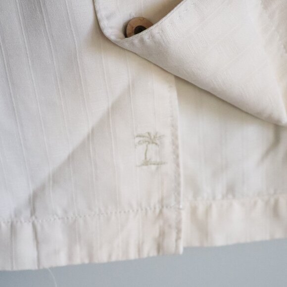 Tommy Bahama Mens Cream Sz S 100% Silk Buttoned‎ Camp Collared Vacation Top - Picture 10 of 15
